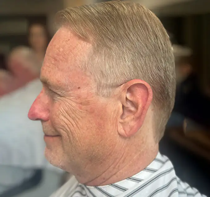 Short haircut at Dino's Barbershop