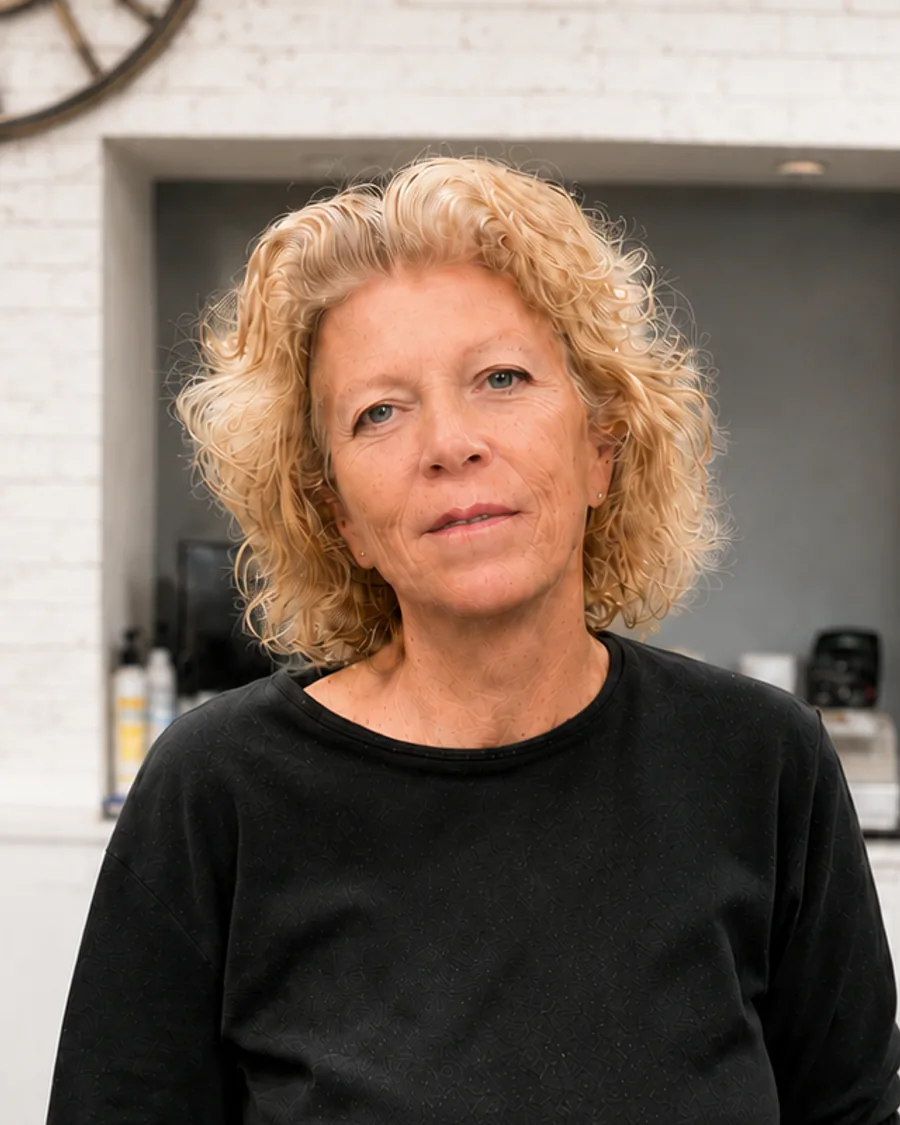 Brenda at Dino's Barbershop