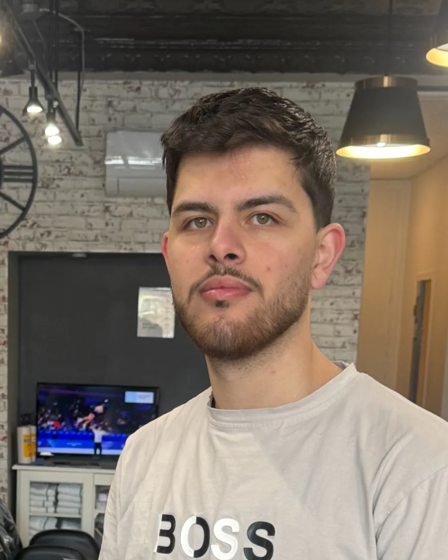 Mo at Dino's Barbershop
